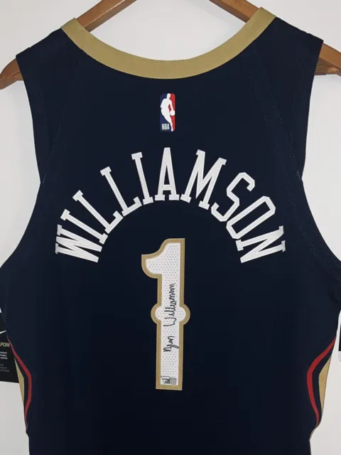 Zion Williamson Signed Pelicans Nike NBA Authentic Vaporknit Jersey FANATICS COA