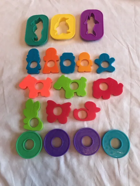 Vintage Play Doh Shapes Animal People Molds Press Accessory Lot Of 18