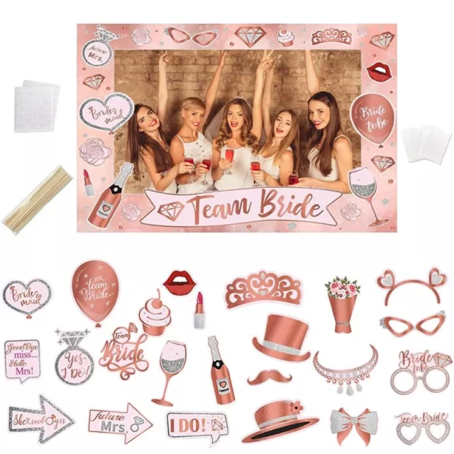 Hen Party Photo Booth Props Party Selfie Frame Hen Do Accessories for Engagement