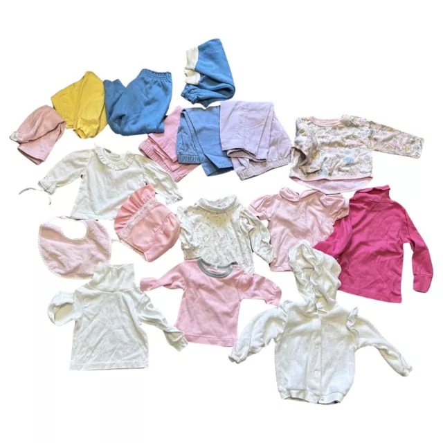 17 Pc Mixed Lot Bundle Misc Vintage 80/90s Infant Clothing Baby Child Girl