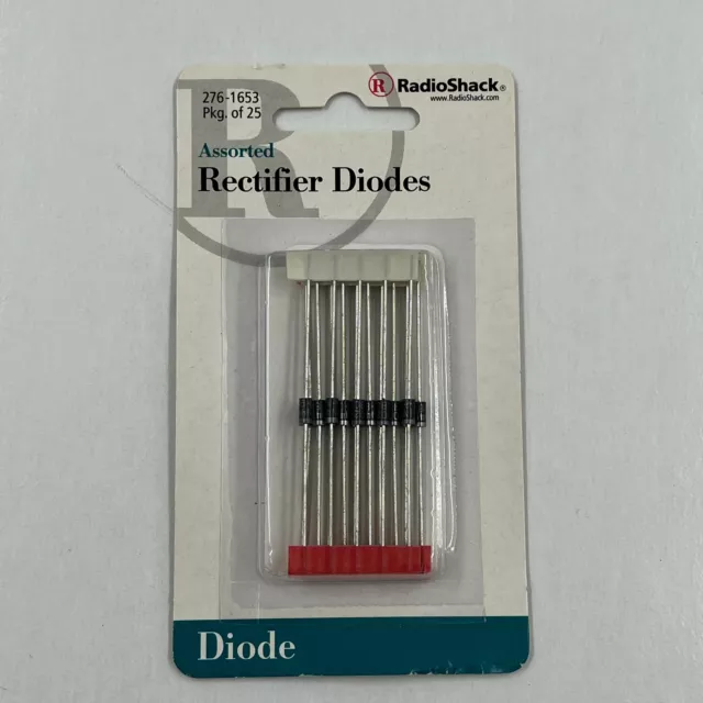 RadioShack 25 Pk. Assorted Rectifier Diodes 276-1653 - NEW