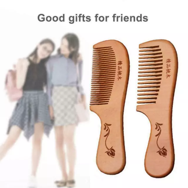 1x Natural Sandalwood Wide Tooth Comb Wooden Hair Care Sandal Care Health Wood