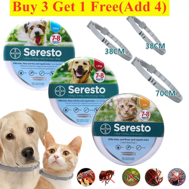 Adjustable Anti Flea Tick Collar 8 Months Protection For Large Small Dogs Cat