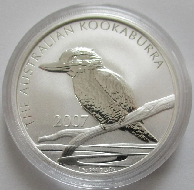 Australia 1 Dollar 2007 Kookaburra 1 Oz Silver