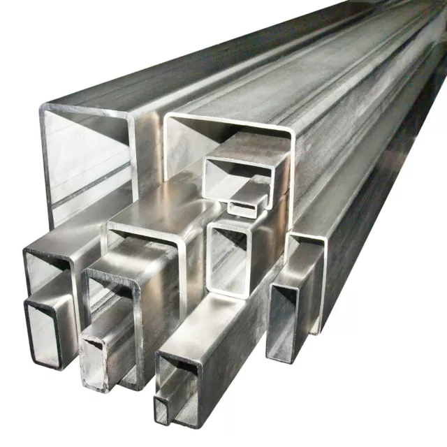 100 X 50 X 2  Grade 304 Stainless Steel Polished Box Section *** ANY LENGTH ***