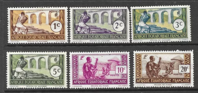 French Equatorial Africa 1937 Definitives 6 x Values