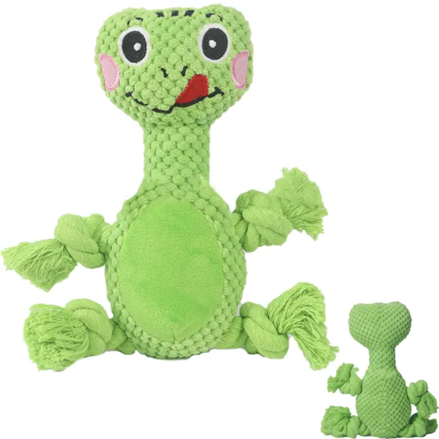 Plush Squeaky Cute Frog Dog Toy Pet Supplies Interactive Chew Bite Resistant 3