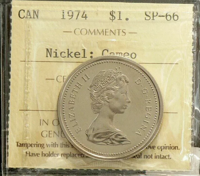 1974 Canada $1 Dollar ICCS SP 66 Cameo #3363z