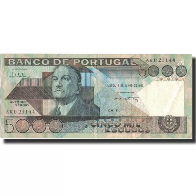 [#573470] Geldschein, Portugal, 5000 Escudos, 1985, 1985-06-04, KM:182c, SS