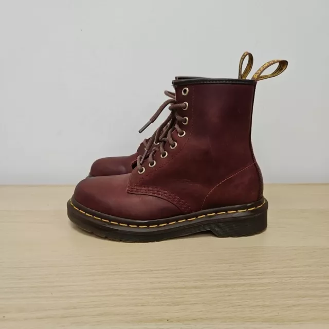 DR MARTENS 1460 Classic Women's Red Ankle Boots Soft Leather Size Uk 3 ...