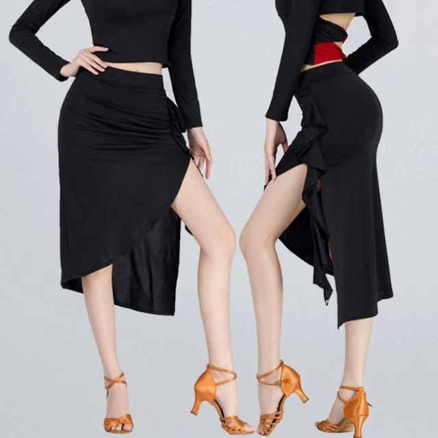 Haut court de danse latine pour femmes, gilet Salsa Rumba Samba