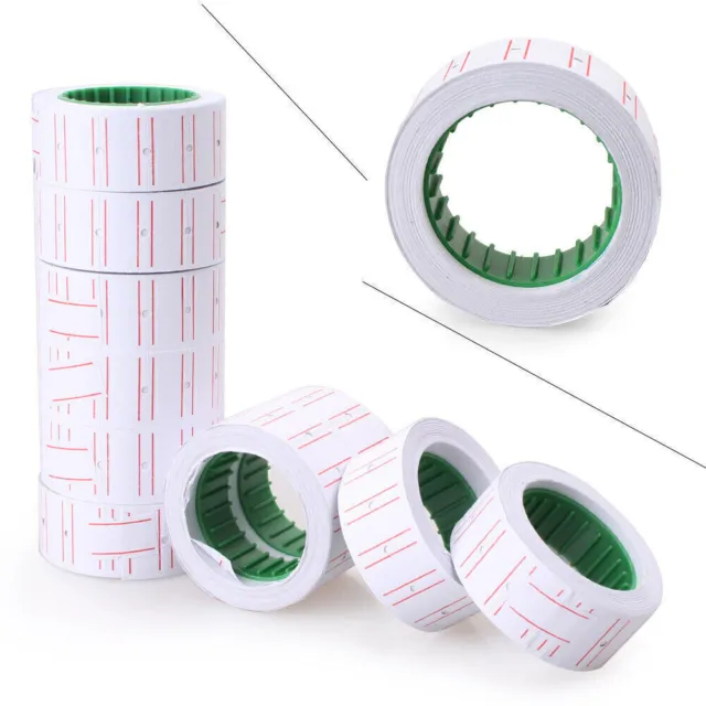 Rolls White Price Pricing Label Paper Tag Tagging For MX-5500 Labeller Gun 10PCS