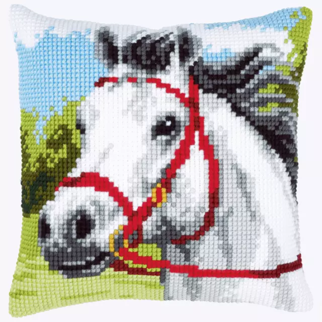 Vervaco Cross Stitch Kit: Cushion: White Horse