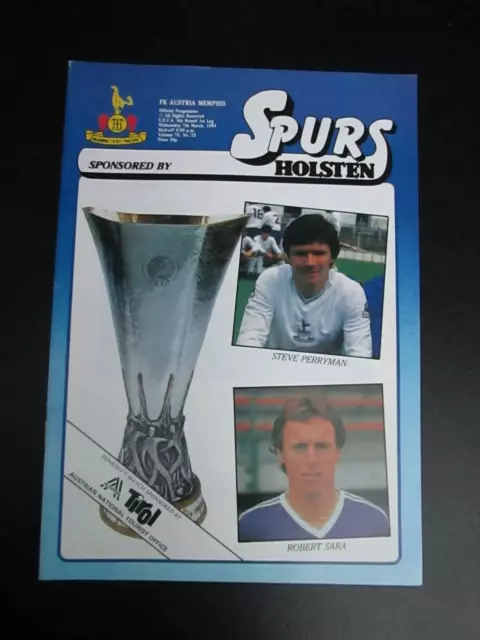 Tottenham Hotspur v FK Austria Memphis - UEFA Cup 4th round  - 7th March 1984