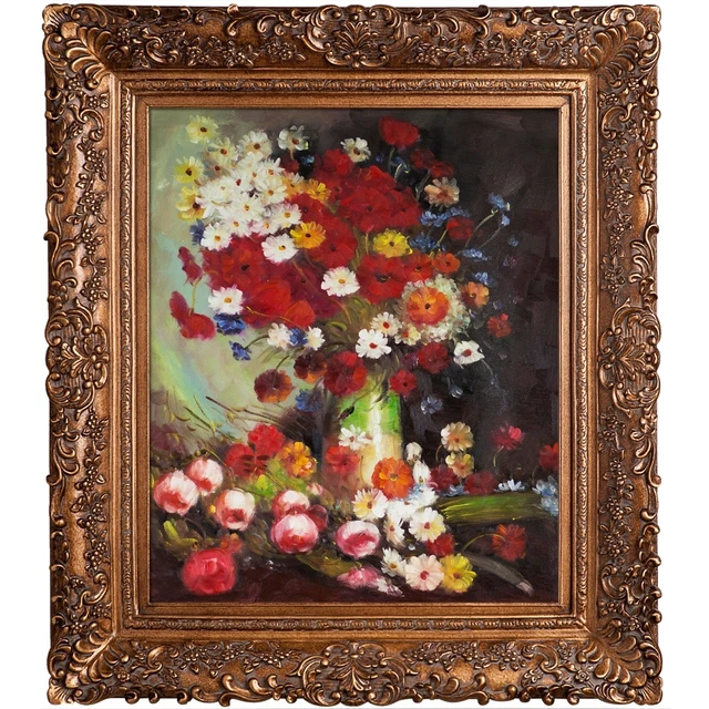 Vincent Van Gogh 'Vase with Poppies Cornflowers Peonies and  Medium