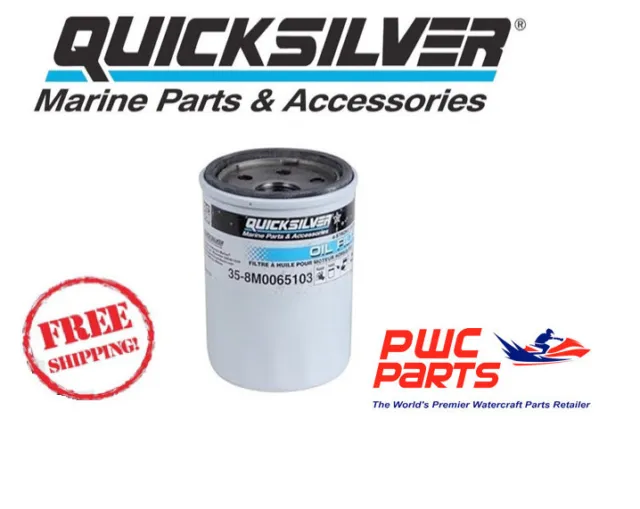 QUICKSILVER Mercury Oil Filter Up to 2005 25HP 30HP/ ALL 40-60HP OEM 8M0065103