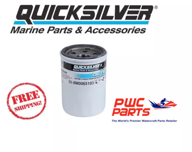 QUICKSILVER Mercury Oil Filter Up to 2005 25HP 30HP/ ALL 40-60HP OEM 8M0065103