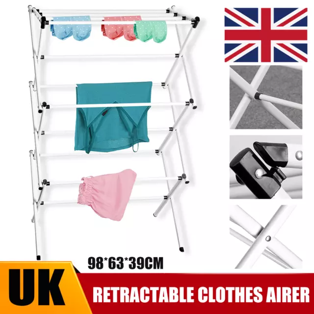 Heavy Duty Airer Clothes Drying Rack Clothes Horse Indoor Outdoor Laundry Rack