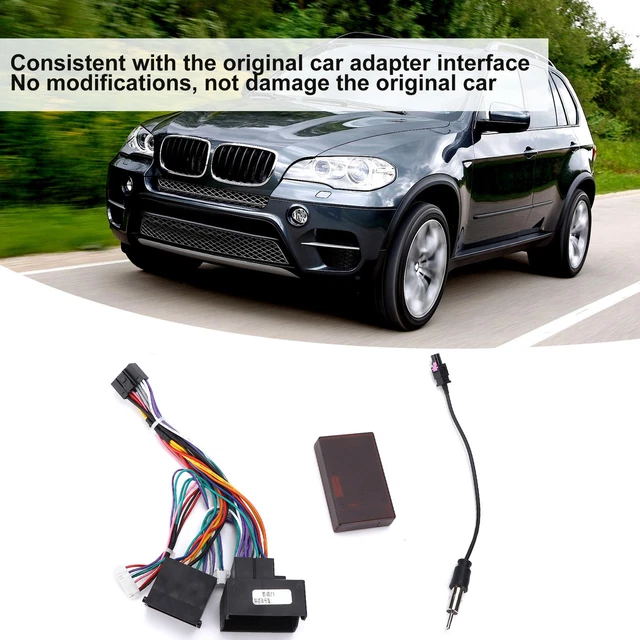 Car Power Cable Audio Wiring Harness Adapter With Canbus Box For F30/F10/X5/E46/
