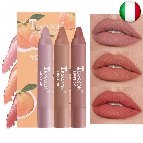 Mimore Rossetto 3 pezzi/set Sapore di frutta Opaco Rossetto Pastello Di lunga