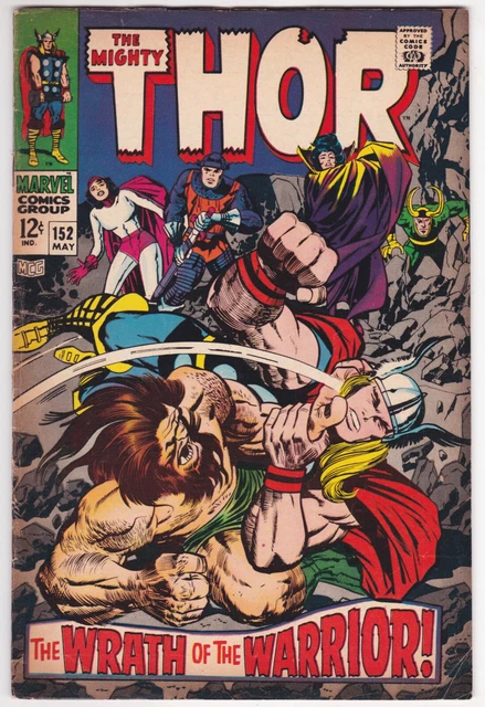 Mighty Thor #152 Very Good 4.0 Ulik Loki Balder Sif Stan Lee Jack Kirby Art 1968