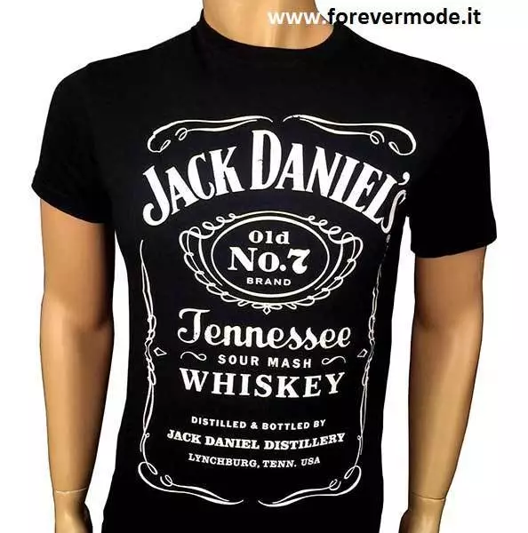 T-shirt uomo Jack Daniel's originale in cotone con stampa logo art JDS001095G