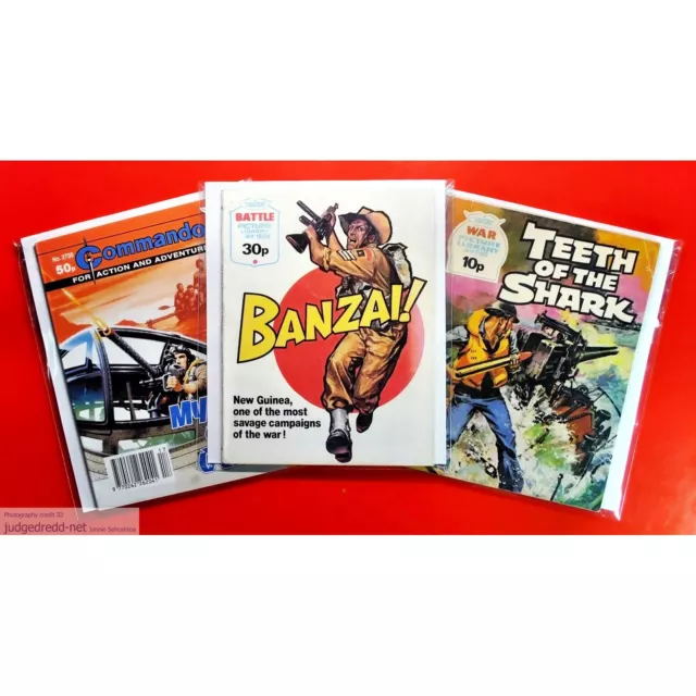 Battle Picture Library Digest SIze1 Comic Bags and Boards Backing Sheets x 50