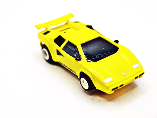 Tyco HO Slot Car Yellow Lamborghini Nice