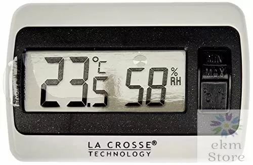 Thermomètre Hygrométrie Intérieur Station Météo Blanc Table Mur  Pile LR44 Inclu