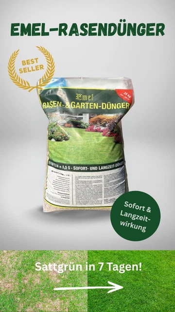 Beckmann Profi Rasendnger 20+5+8 Langzeitwirkung 25 Kg  Fr Zier- Und  Sportrasen