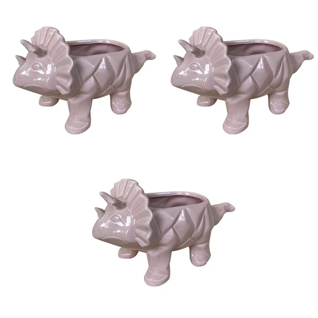3x Moderne Anlage Töpfe Keramik Sukkulenten Topf Porzellan Bonsai Topf
