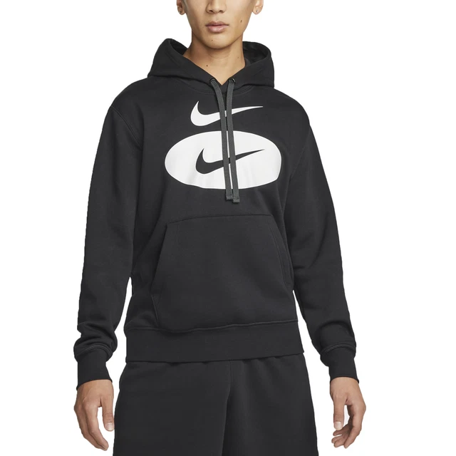 Nike Felpa da Uomo con Cappuccio Swoosh League Nera Codice DM5458-010