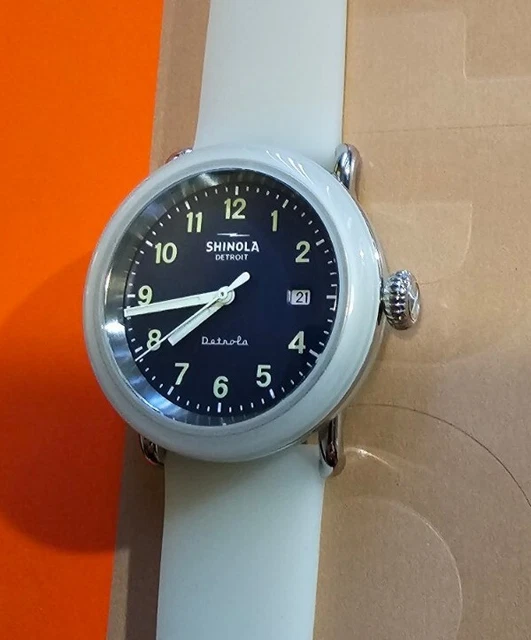 SHINOLA DETROLA UFO Watch With 38mm Face Glows In Dark & Silicone Band
