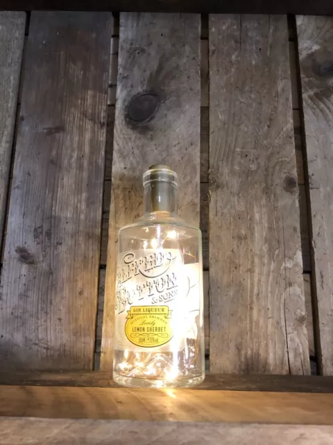 LED Light Up Bottle Home bar alfred button & son gin liqueur lemon sherbet 