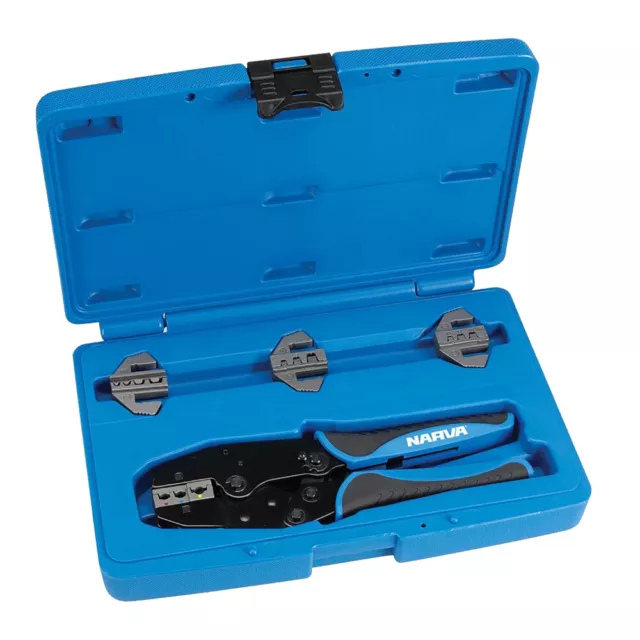 Narva Professional Ratchet Crimping Kit - Spring Release Ratchet Jaw Design