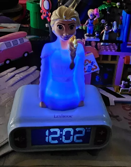 Lexibook Disney Frozen II Nachtlicht mit Geräuschen Wecker für Kinder Schlafzimmer 3