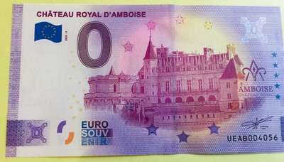 UE AB 37 400 CHÂTEAU ROYAL D'AMBOISE A 2015-1 BILLET EURO SOUVENIR 