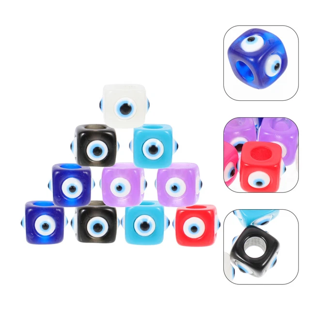 10pcs Kunststoff lose Perlen Schmuck DIY Plastikperlen Augapfel gemusterte lose