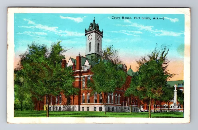Fort Smith AR-Arkansas, Court House, Antique, Vintage c1930 Postcard