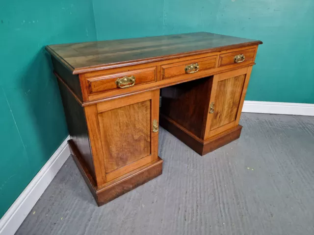 An Antique Early 20th Century Walnut Twin Pedestal Desk ~Delivery Available~