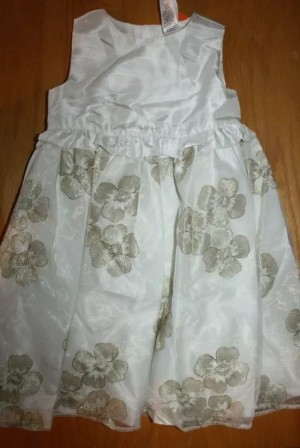 NWT Gymboree Savanna Party size 5T Cream White Gold Flower Dress