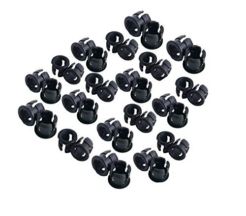 100 Pieces Black Plastic 5mm Led Holder Led Light Mounting Holders On Panel