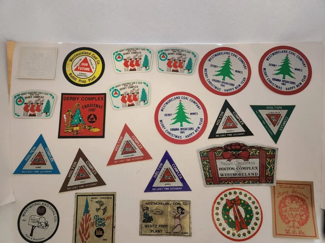 Huge Lot Of 1980'S Westmoreland Coal Company Coal Mining Stickers Vintage