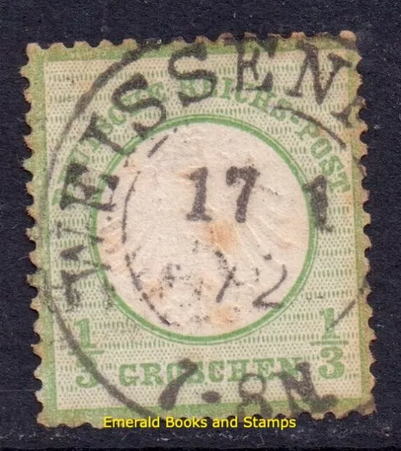 EBS German Empire 1872 - ⅓ Groschen - kleiner Brustschild - Michel 2 - Used  (u2