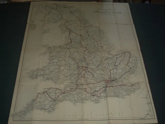 1900'S The Cyclists & Motorists Map Of England And Wales - J 3936 2