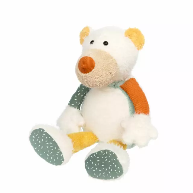 sigikid Patchwork Sweety Ours polaire jaune Doudou 31 cm