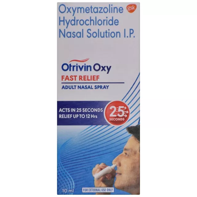 4X Otrivin Oxy Fast Relief - Flacon de 10 ml Spray Nasal Adulte LIVRAISON...