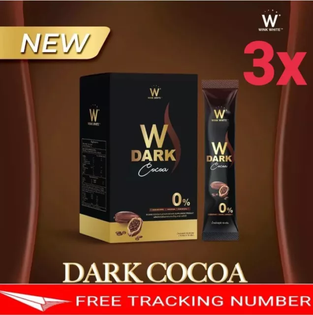 3x ¡Nuevo!! Polvo de bebida instantánea con cacao oscuro control de peso bajo en calorías. Sin azúcar