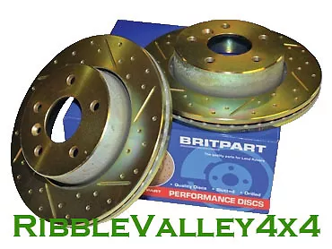 Land Rover Discovery 4 Rear Brake Discs Drilled & Grooved Performance Da4613