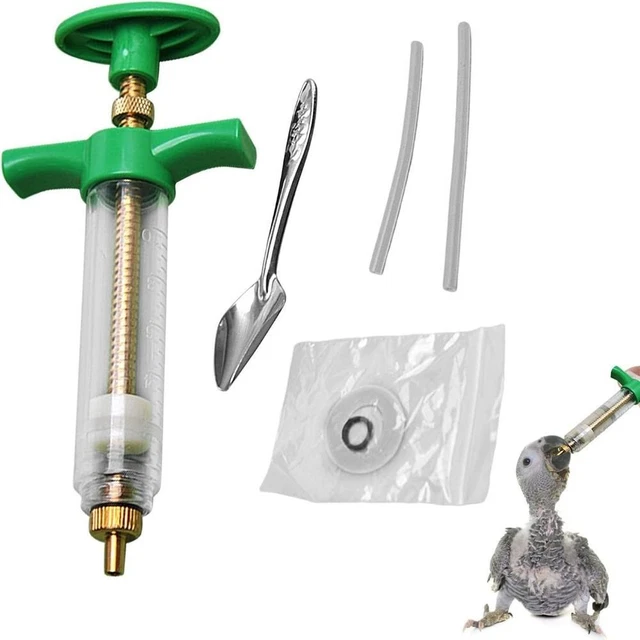 Green Color Baby Birds Feeding Injector Kit  Cockatiel